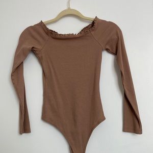 Off the shoulder body suit